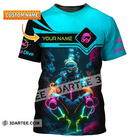 Unisex Shirt - Custom Text Shirt Scuba Diving T-shirt