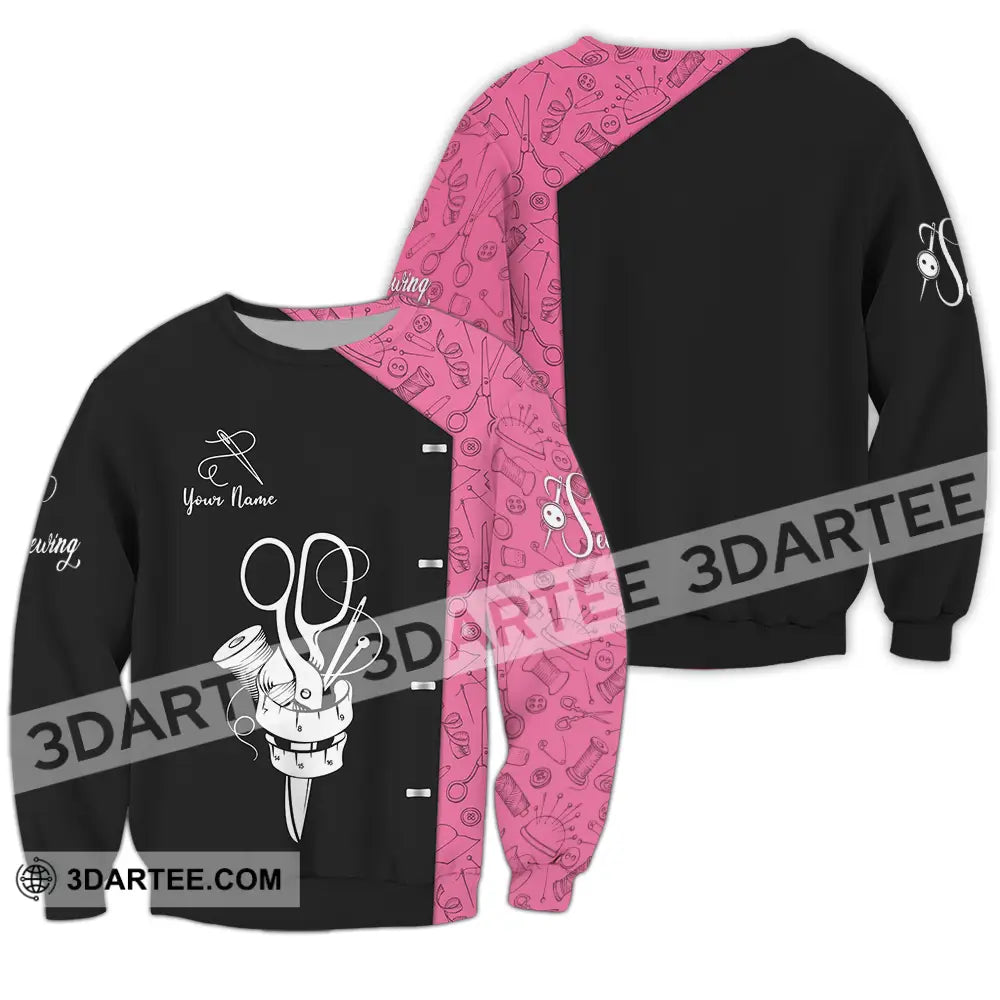 Unisex Shirt - Custom Text Shirt Sewing Shirt Long Sleeve / S T-shirt