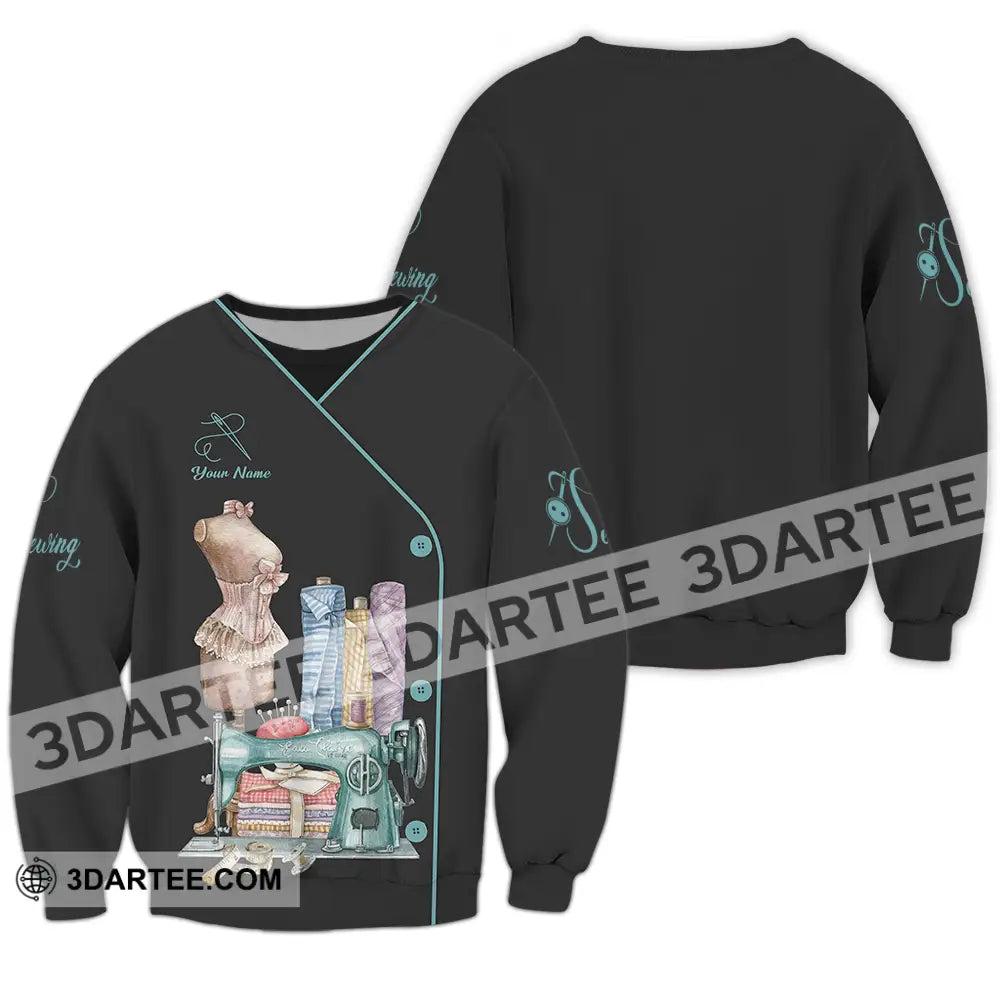 Unisex Shirt - Custom Text Shirt Sewing Shirt Long Sleeve / S T-shirt