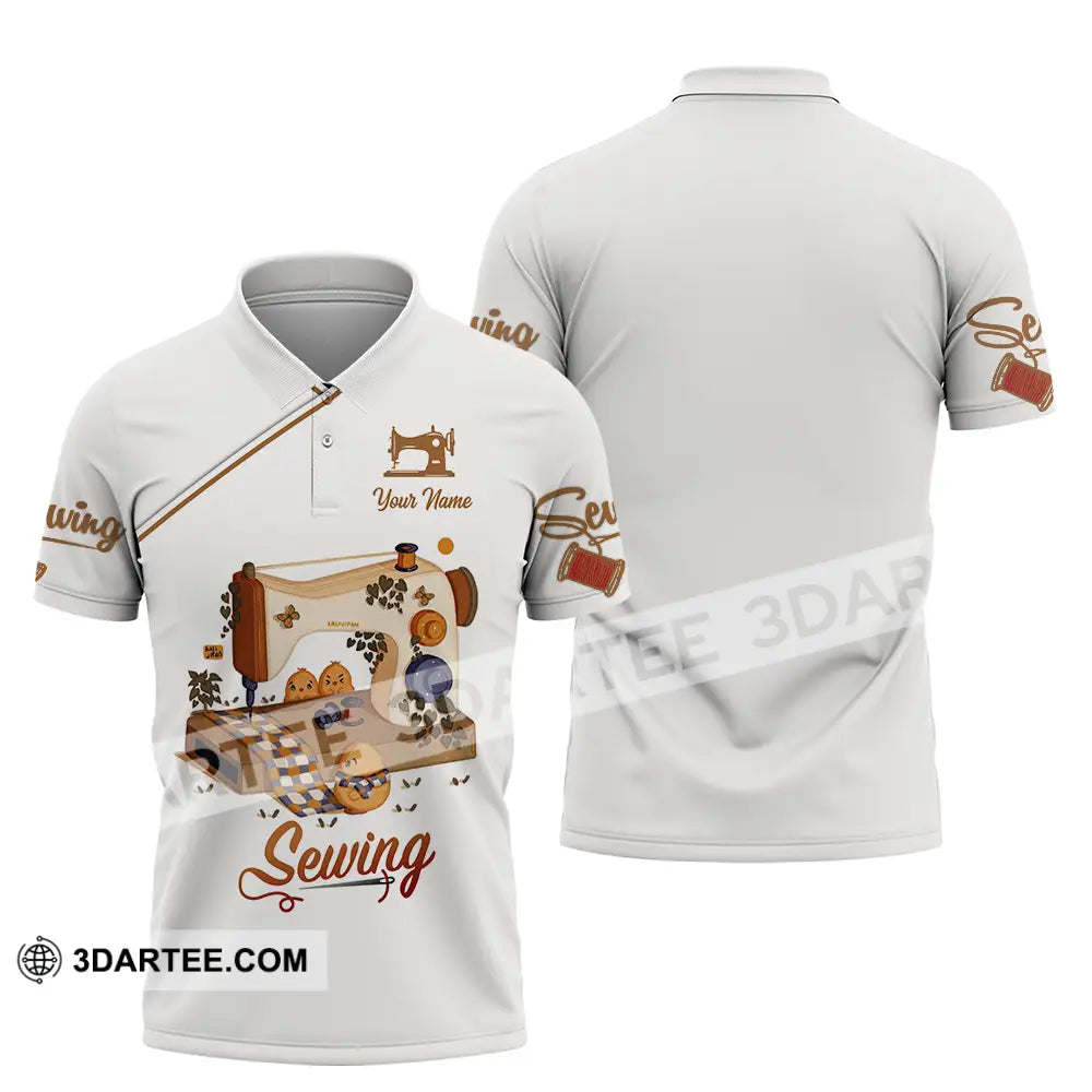 Unisex Shirt - Custom Text Shirt Sewing Shirt Polo Shirt / S T-shirt