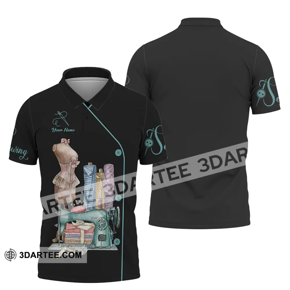 Unisex Shirt - Custom Text Shirt Sewing Shirt Polo Shirt / S T-shirt