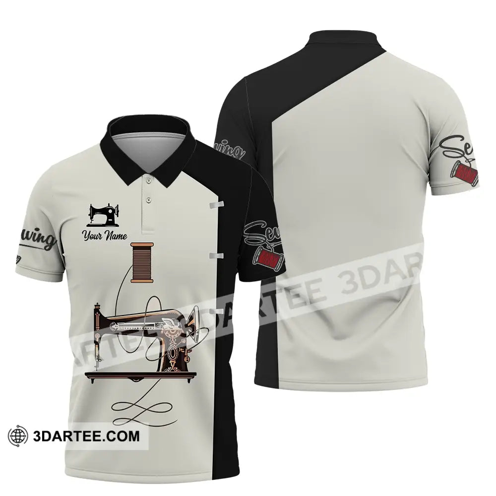 Unisex Shirt - Custom Text Shirt Sewing Shirt Polo Shirt / S T-shirt
