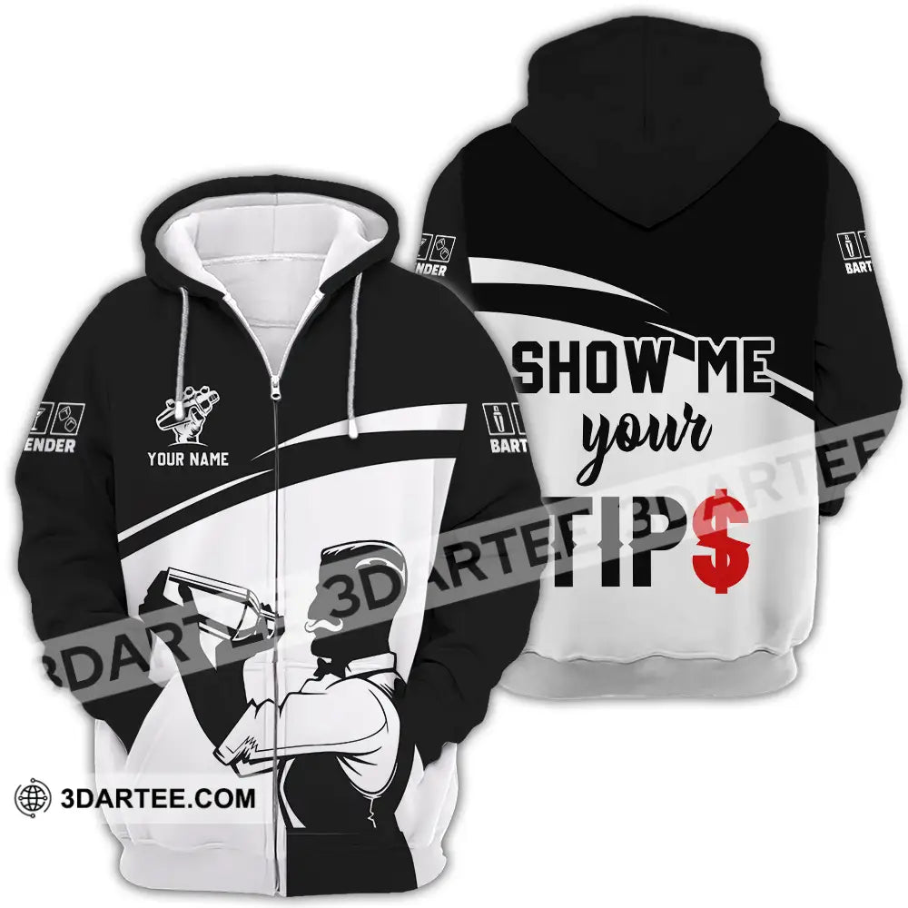 Unisex Shirt - Custom Text Shirt Show Me Your Tips Shirt Zipper Hoodie / S T-shirt