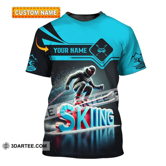 Unisex Shirt - Custom Text Skiing T-Shirt