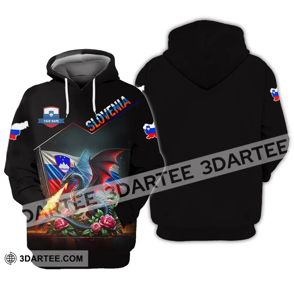 Unisex Shirt - Custom Text Slovenia Hoodie / S T-Shirt
