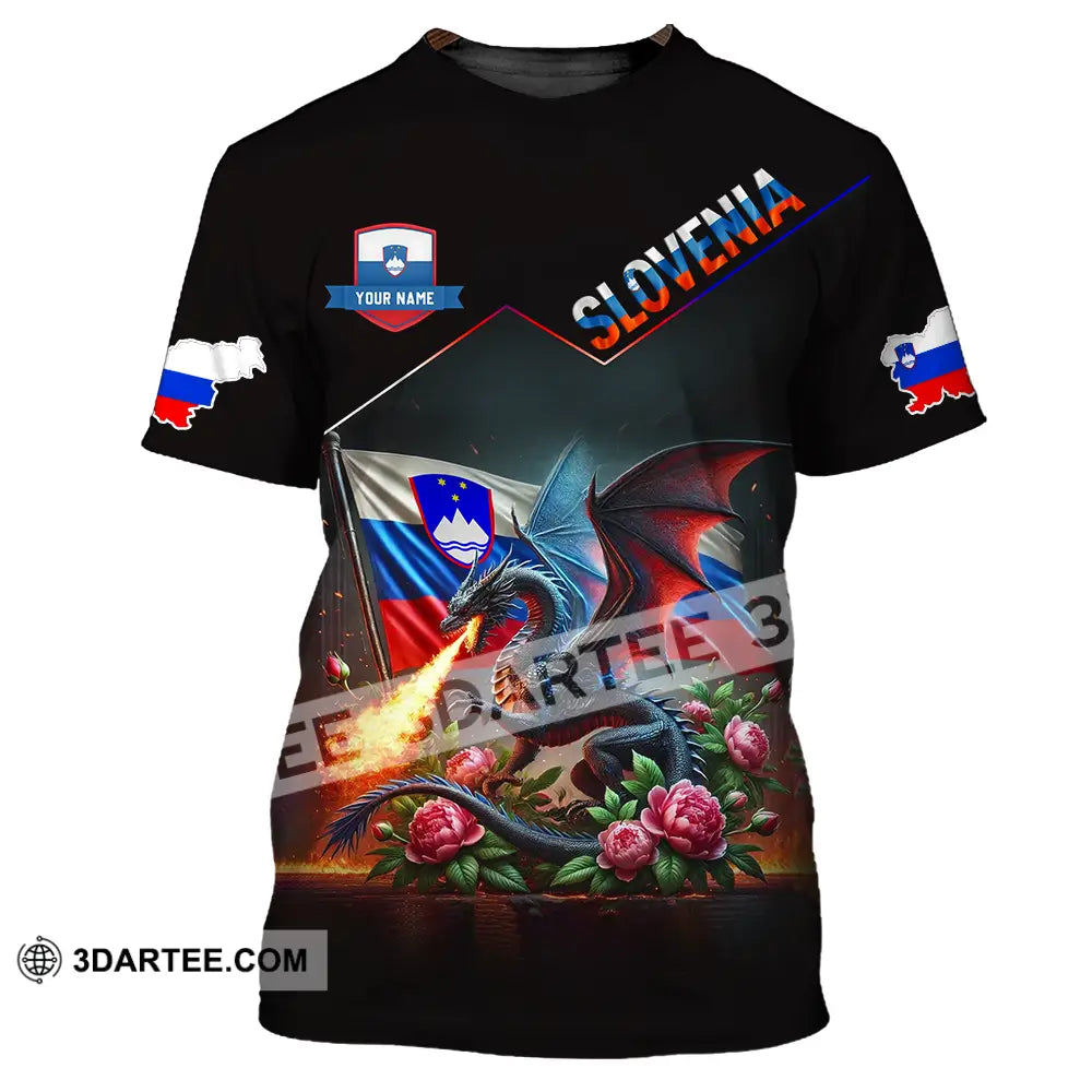 Unisex Shirt - Custom Text Slovenia T-Shirt / S T-Shirt