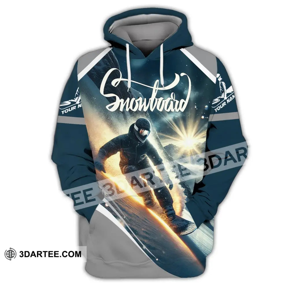 Unisex Shirt - Custom Text Snowboard Hoodie / S T-Shirt