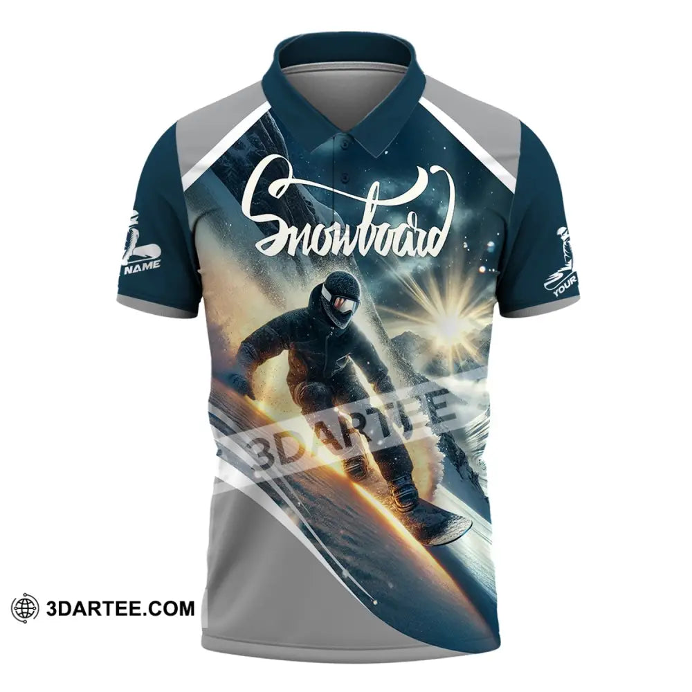 Unisex Shirt - Custom Text Snowboard Polo / S T-Shirt