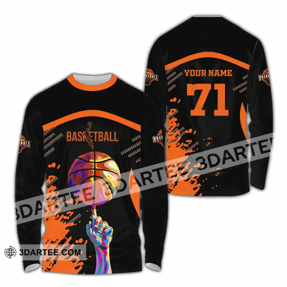 Unisex Shirt - Custom Text Sport Shirt Basketball Long Sleeve Shirt / S T-shirt