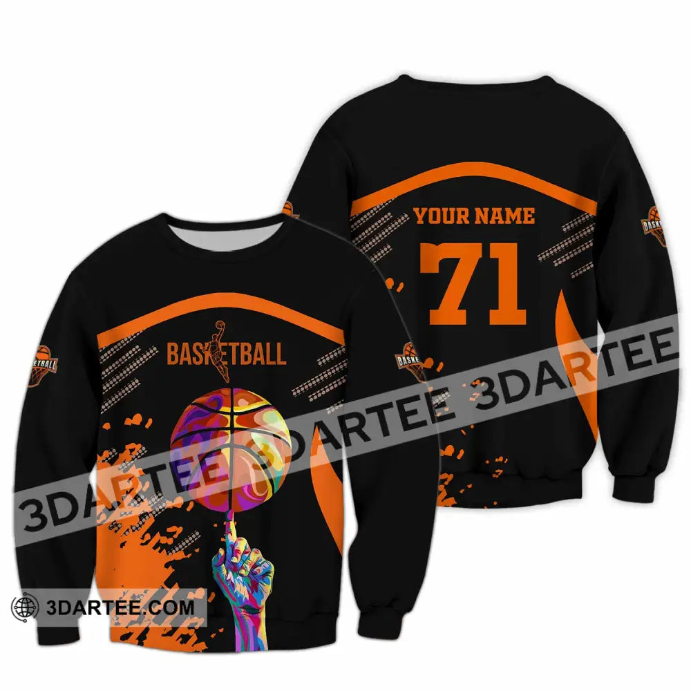 Unisex Shirt - Custom Text Sport Shirt Basketball Long Sleeve / S T-shirt