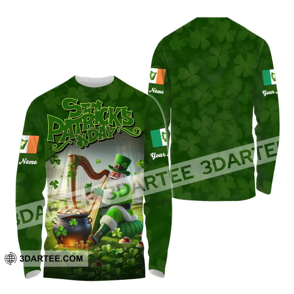 Unisex Shirt - Custom Text St.patrick’s Day Long Sleeve / S T-Shirt