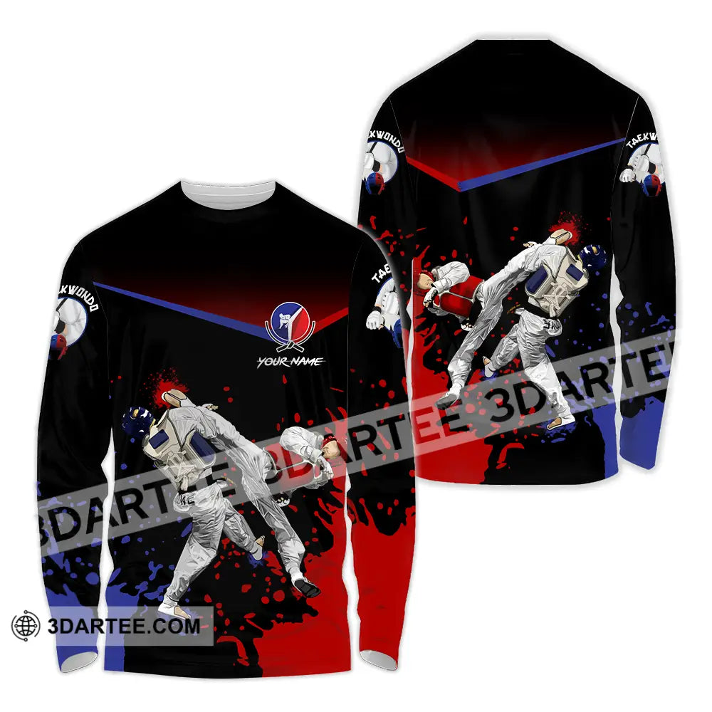 Unisex Shirt - Custom Text Shirt Taekwondo Shirt Long Sleeve Shirt / S T-shirt
