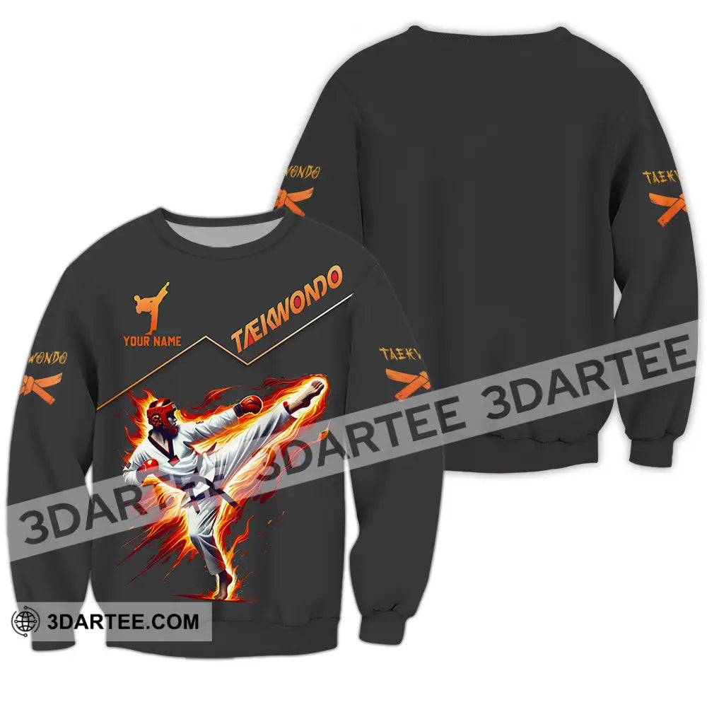 Unisex Shirt - Custom Text Taekwondo Long Sleeve / S T-Shirt