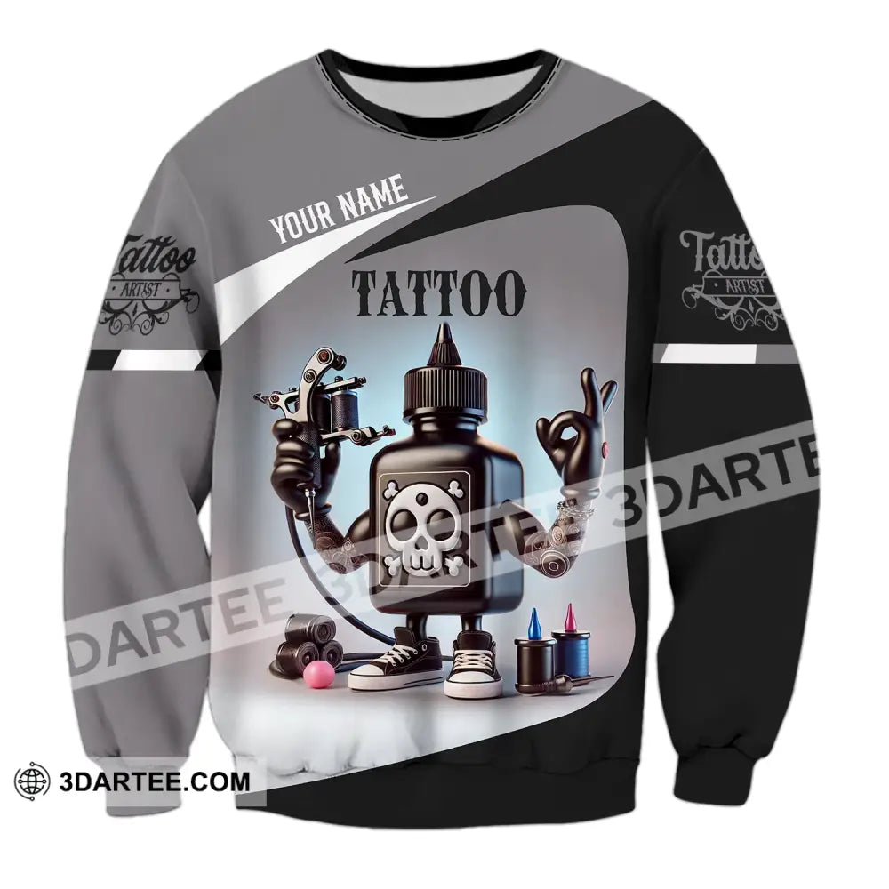 Unisex Shirt - Custom Text Tattoo Long Sleeve / S T-Shirt