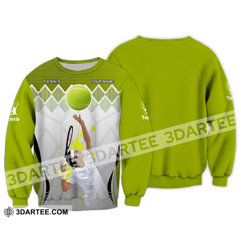 Unisex Shirt - Custom Text Shirt Tennis Long Sleeve / S T-shirt