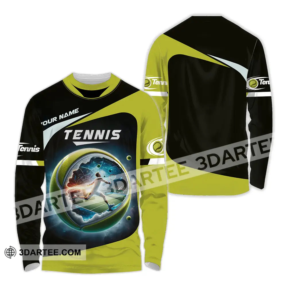 Unisex Shirt - Custom Text Shirt Tennis Shirt Long Sleeve Shirt / S T-shirt