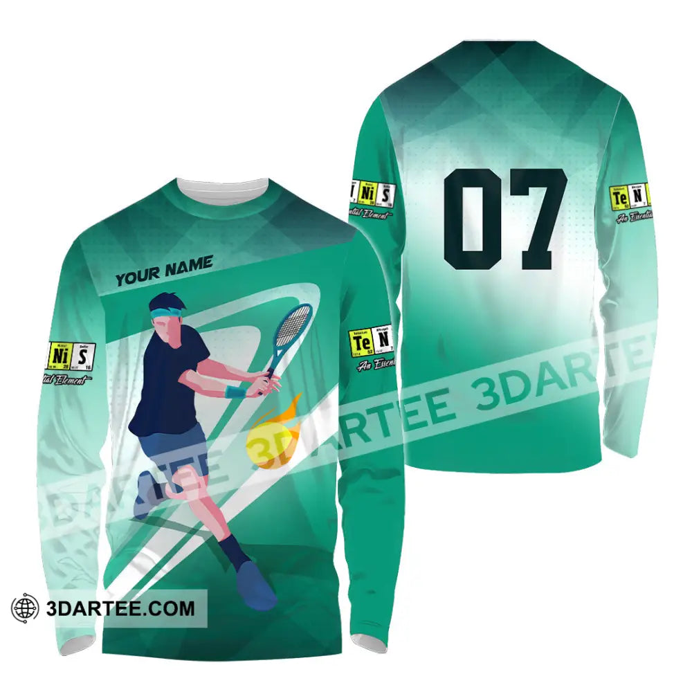Unisex Shirt - Custom Text Shirt Tennis Shirt Long Sleeve Shirt / S T-shirt