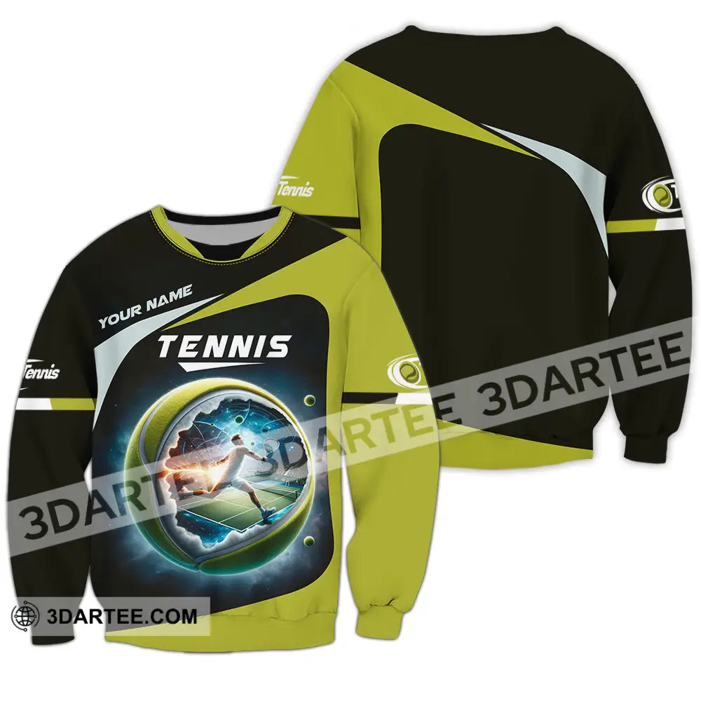 Unisex Shirt - Custom Text Shirt Tennis Shirt Long Sleeve / S T-shirt