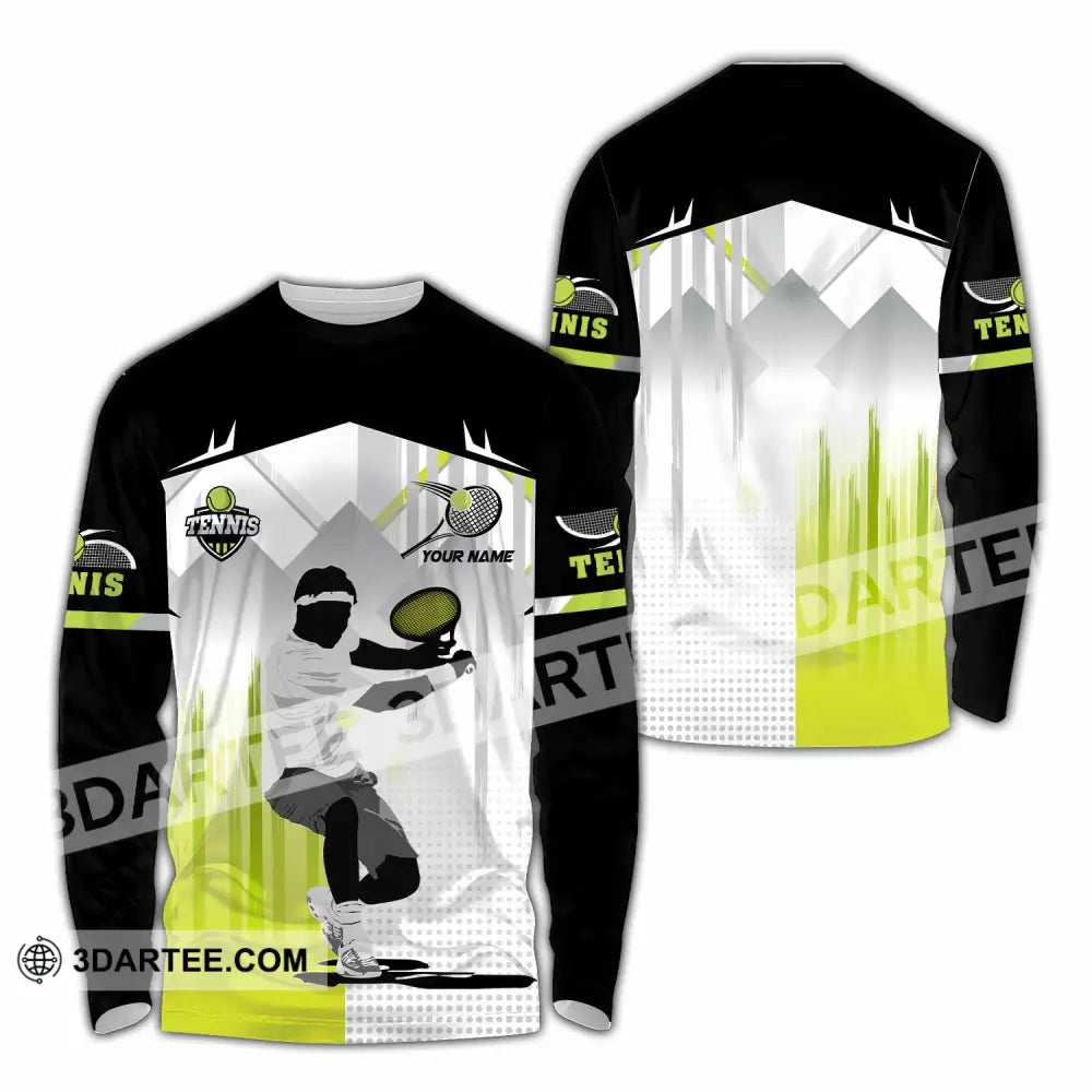 Unisex Shirt - Custom Text Shirt Tennis Shirt Long Sleeve Shirt / S T-shirt