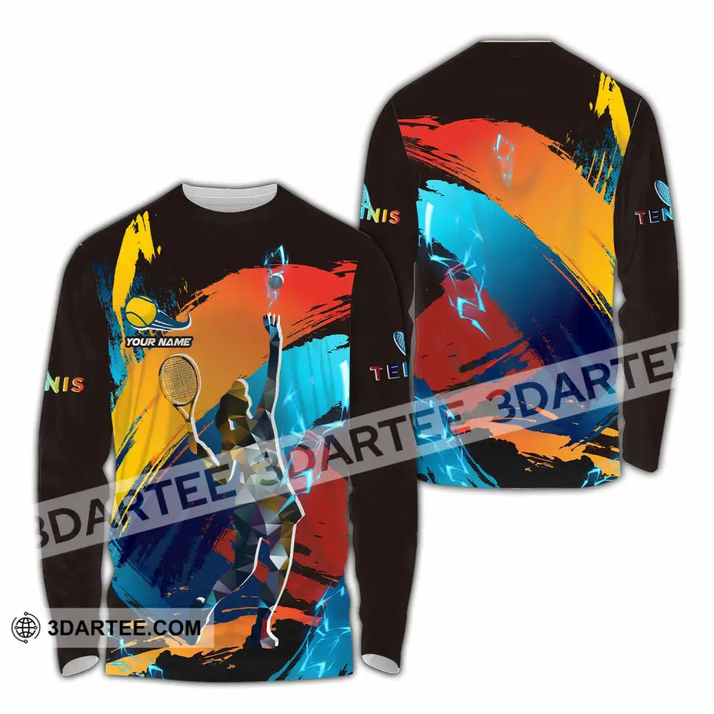 Unisex Shirt - Custom Text Shirt Tennis Shirt Long Sleeve Shirt / S T-shirt