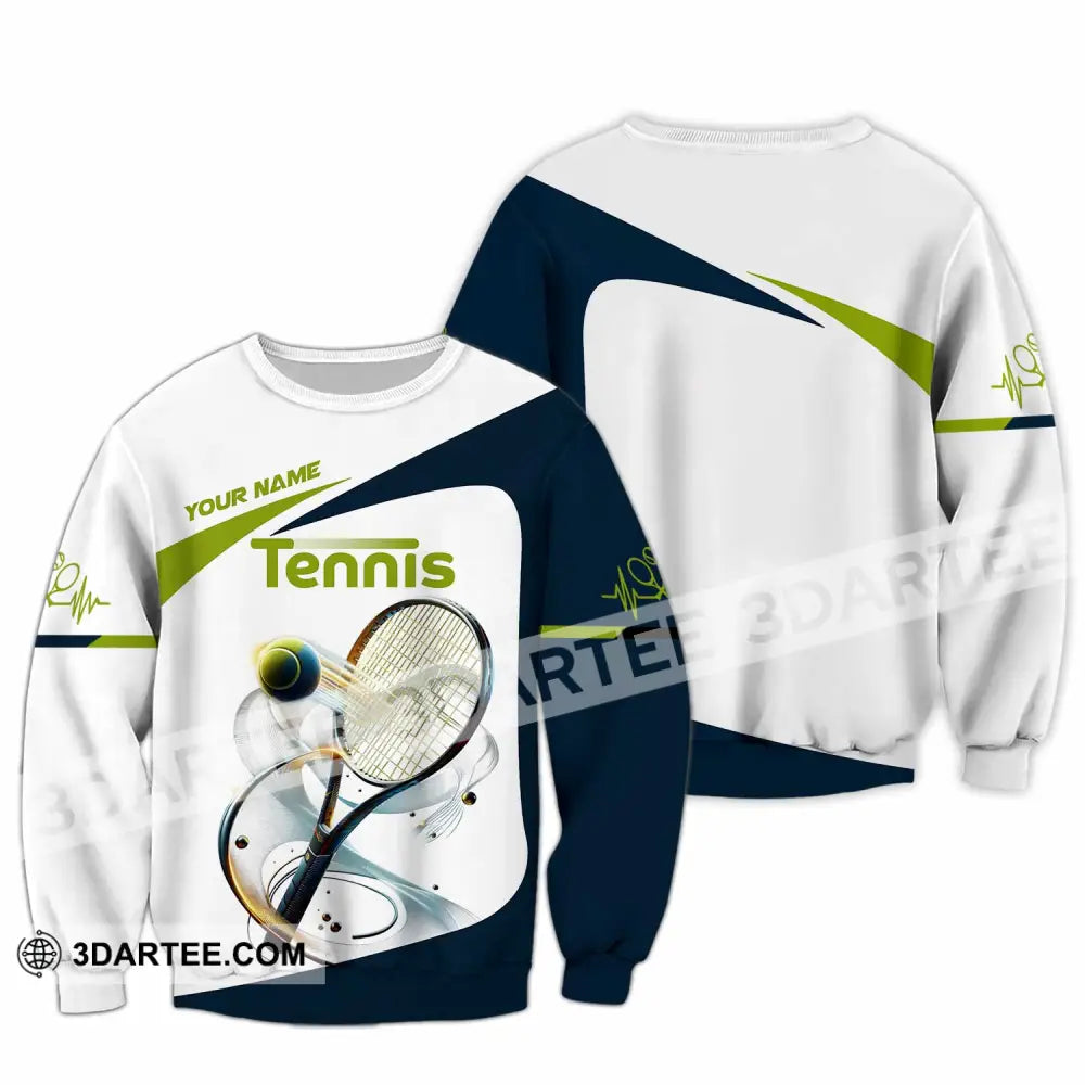 Unisex Shirt - Custom Text Tennis Player Shirt Long Sleeve / S T-shirt