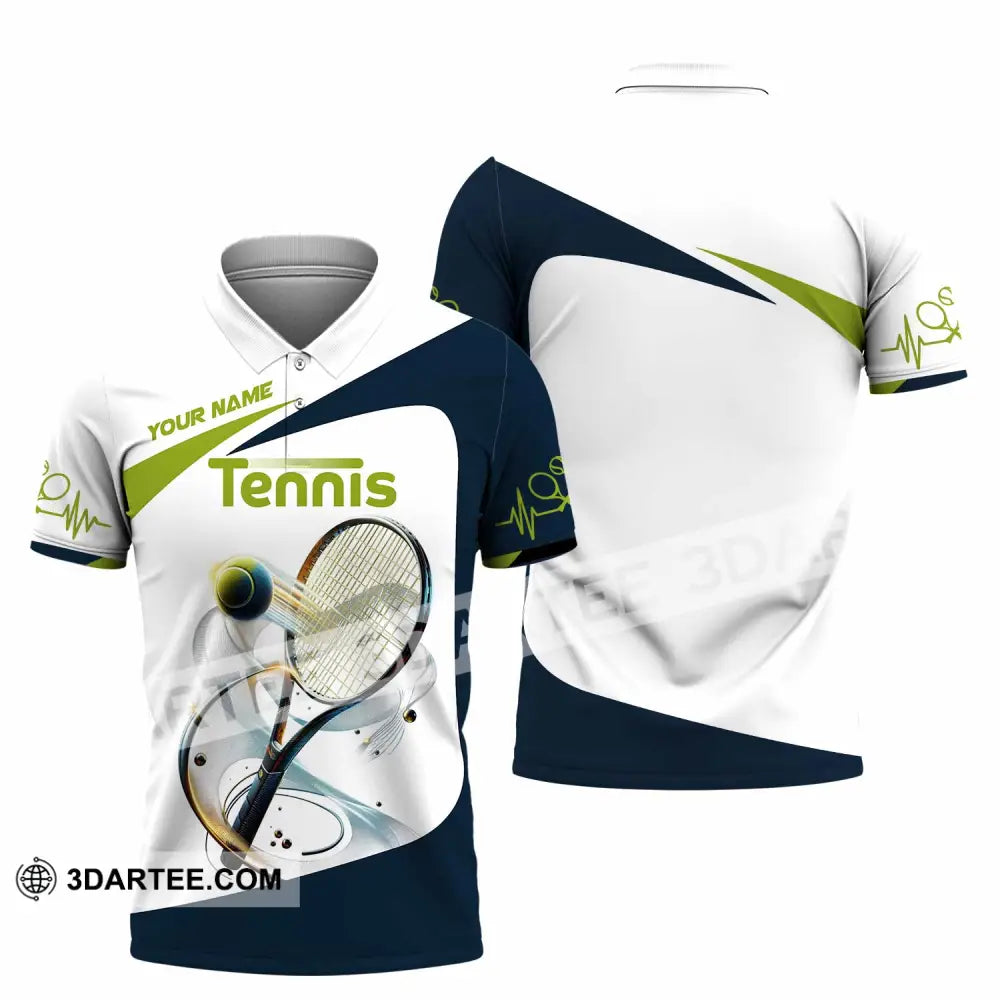 Unisex Shirt - Custom Text Tennis Player Shirt Polo Shirt / S T-shirt