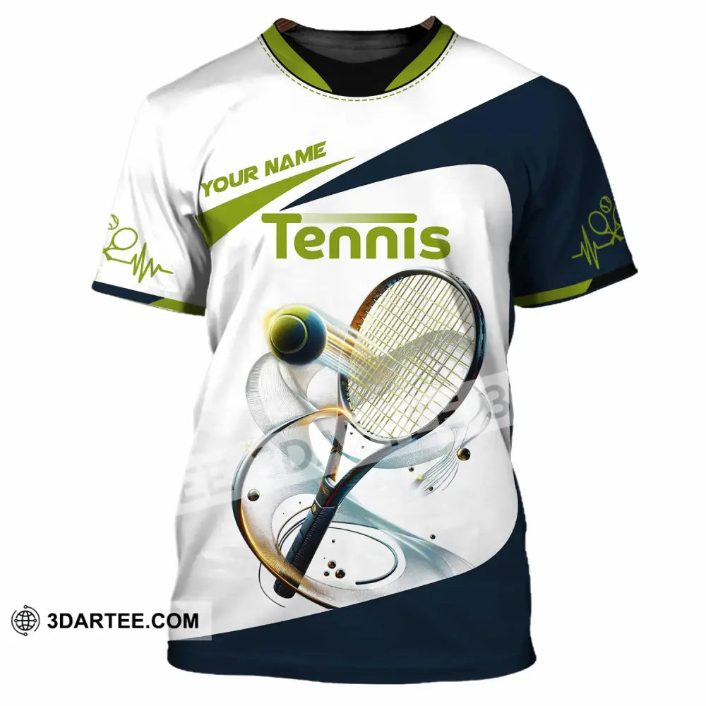 Unisex Shirt - Custom Text Tennis Player Shirt T-Shirt / S T-shirt