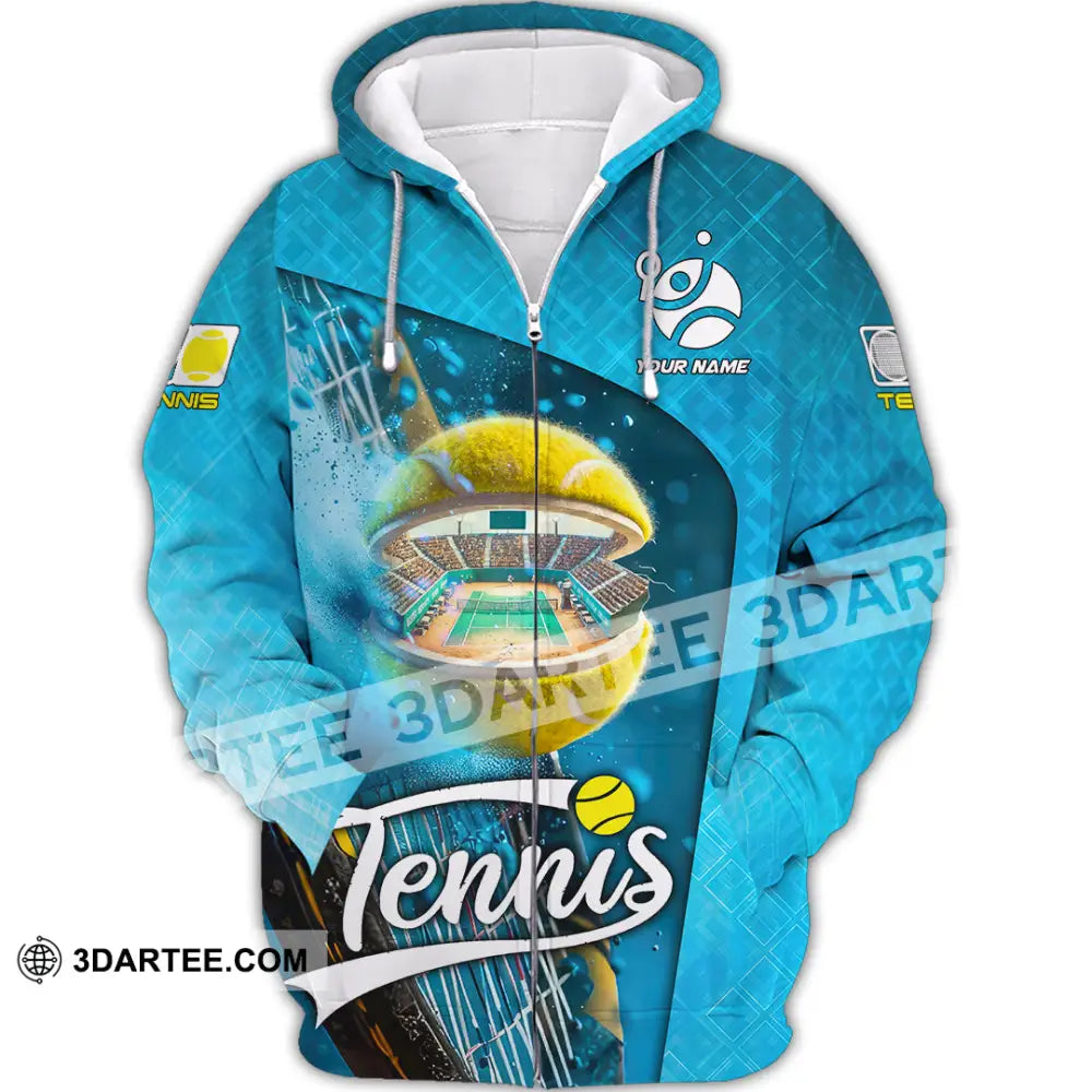 Unisex Shirt - Custom Text Shirt Tennis Shirt Zipper Hoodie / S T-shirt