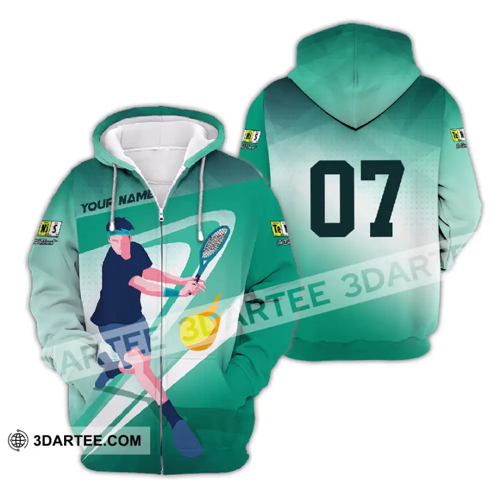 Unisex Shirt - Custom Text Shirt Tennis Shirt Zipper Hoodie / S T-shirt