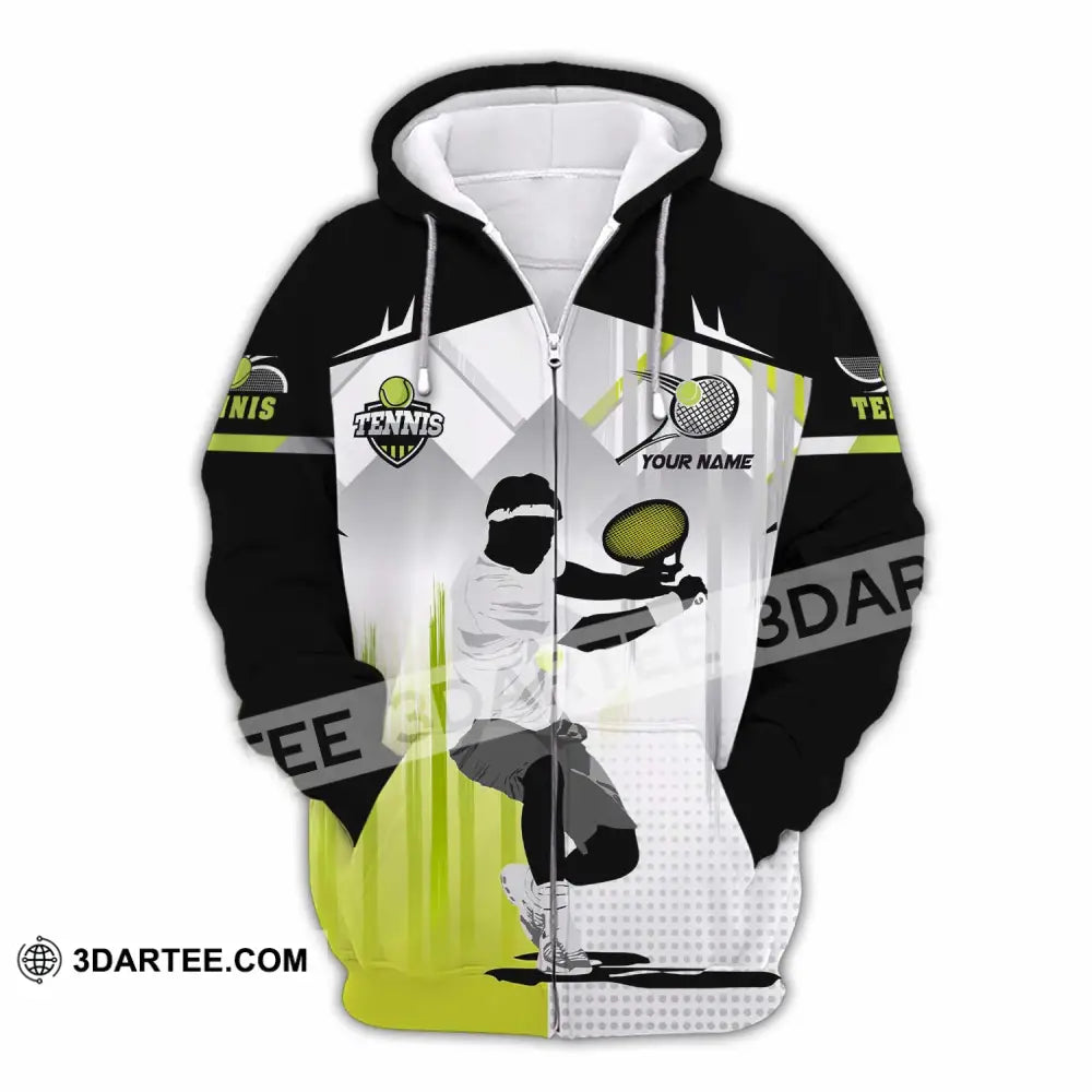 Unisex Shirt - Custom Text Shirt Tennis Shirt Zipper Hoodie / S T-shirt