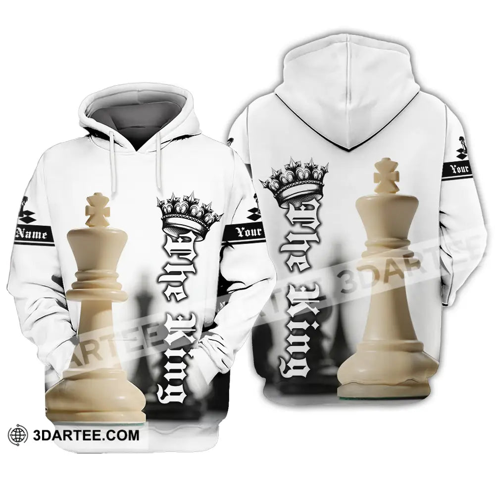 Unisex Shirt - Custom Text The King Chess Hoodie / S T-Shirt