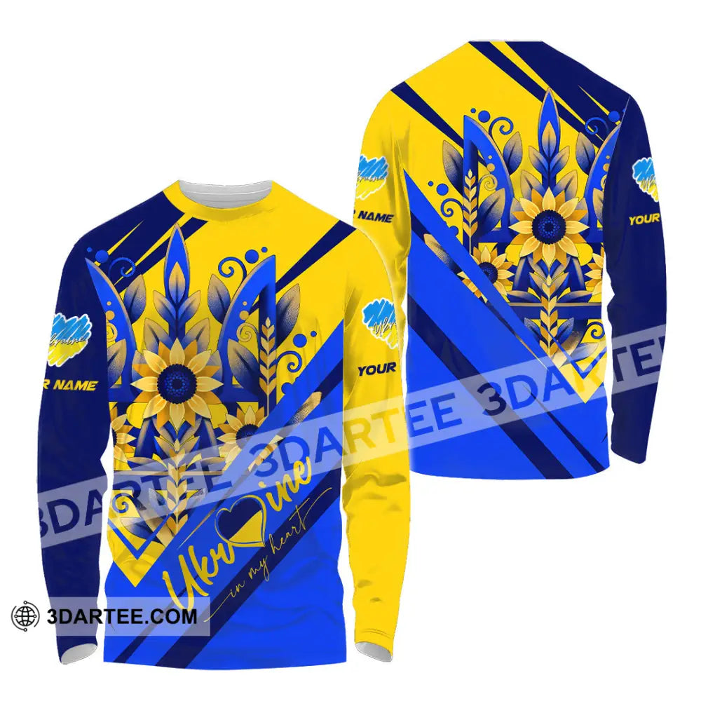 Unisex Shirt - Custom Text Shirt Ukraine Shirt Long Sleeve Shirt / S T-shirt