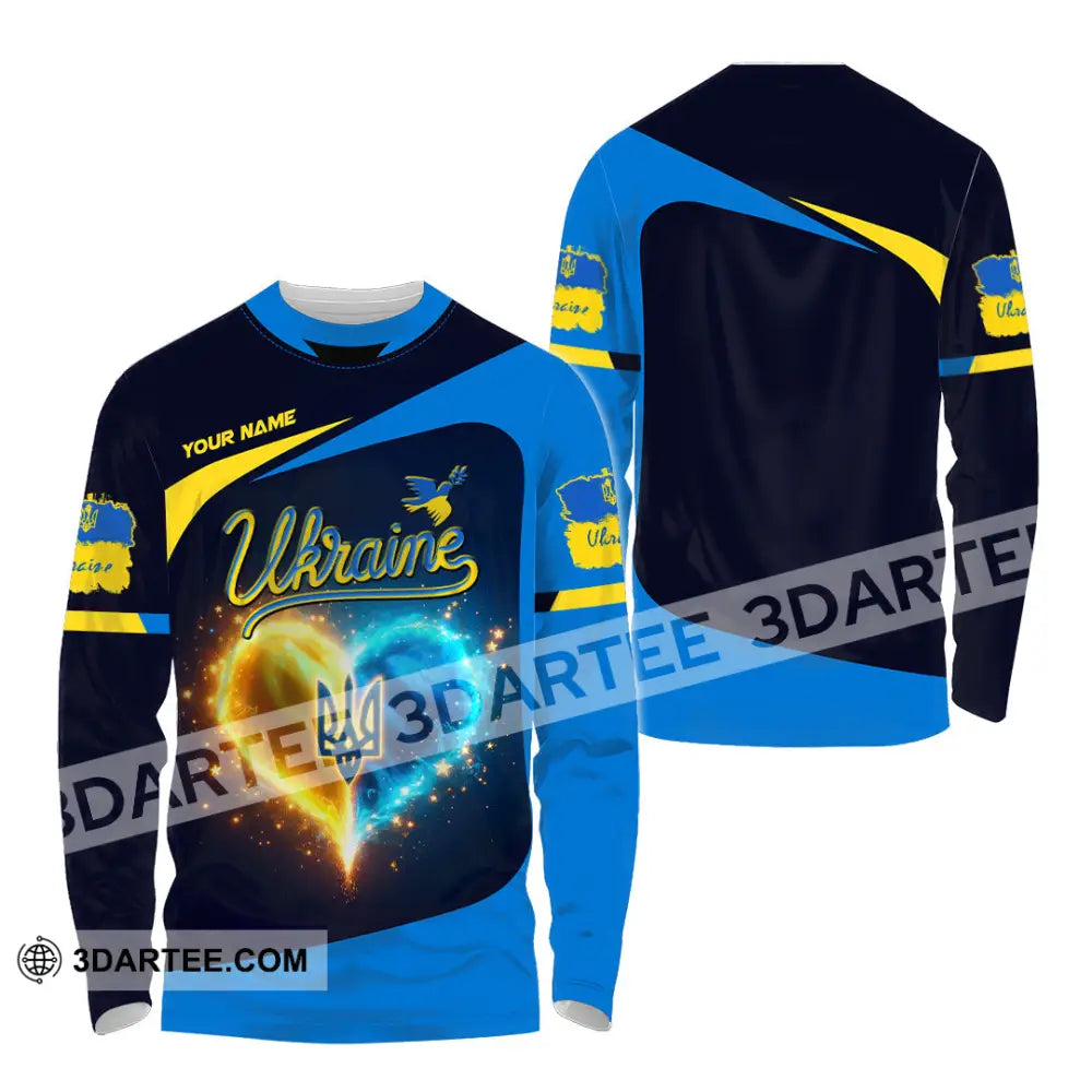Unisex Shirt - Custom Text Shirt Ukraine Shirt Long Sleeve Shirt / S T-shirt