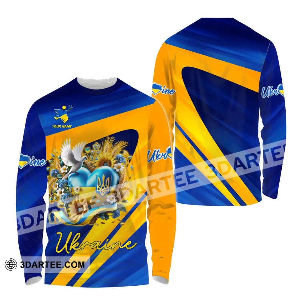Unisex Shirt - Custom Text Shirt Ukraine Shirt Long Sleeve Shirt / S T-shirt