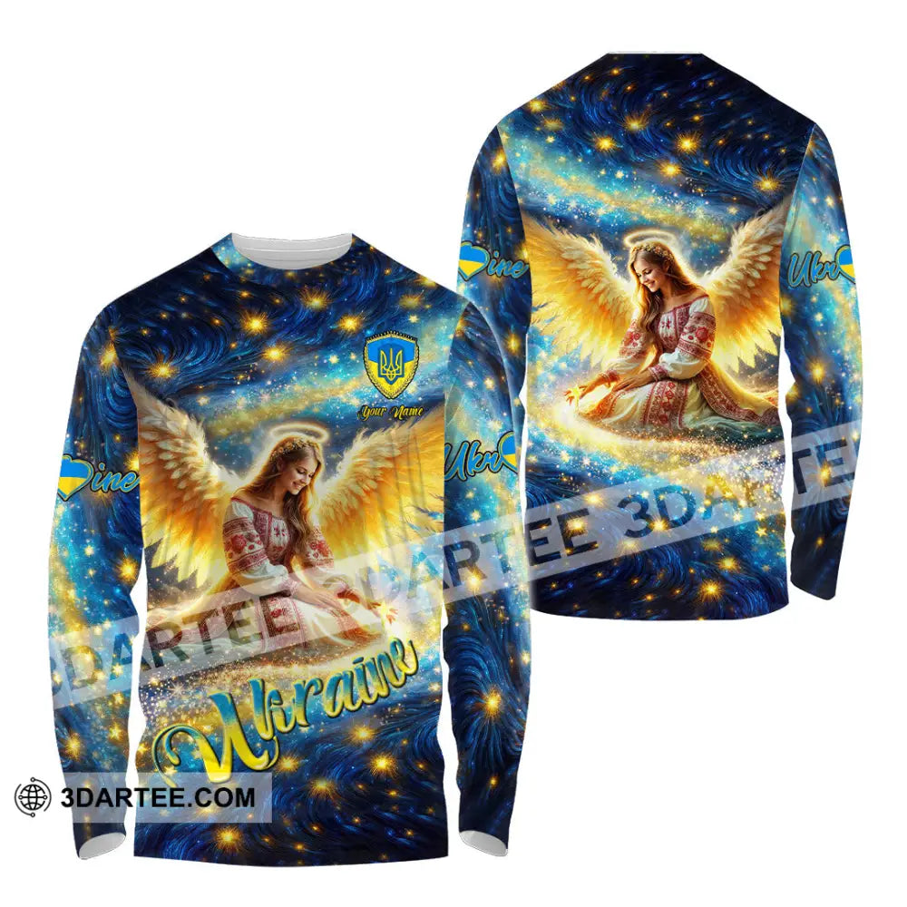 Unisex Shirt - Custom Text Shirt Ukraine Shirt Long Sleeve Shirt / S T-shirt
