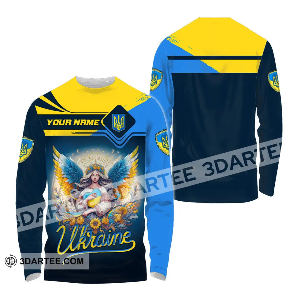 Unisex Shirt - Custom Text Shirt Ukraine Shirt Long Sleeve Shirt / S T-shirt