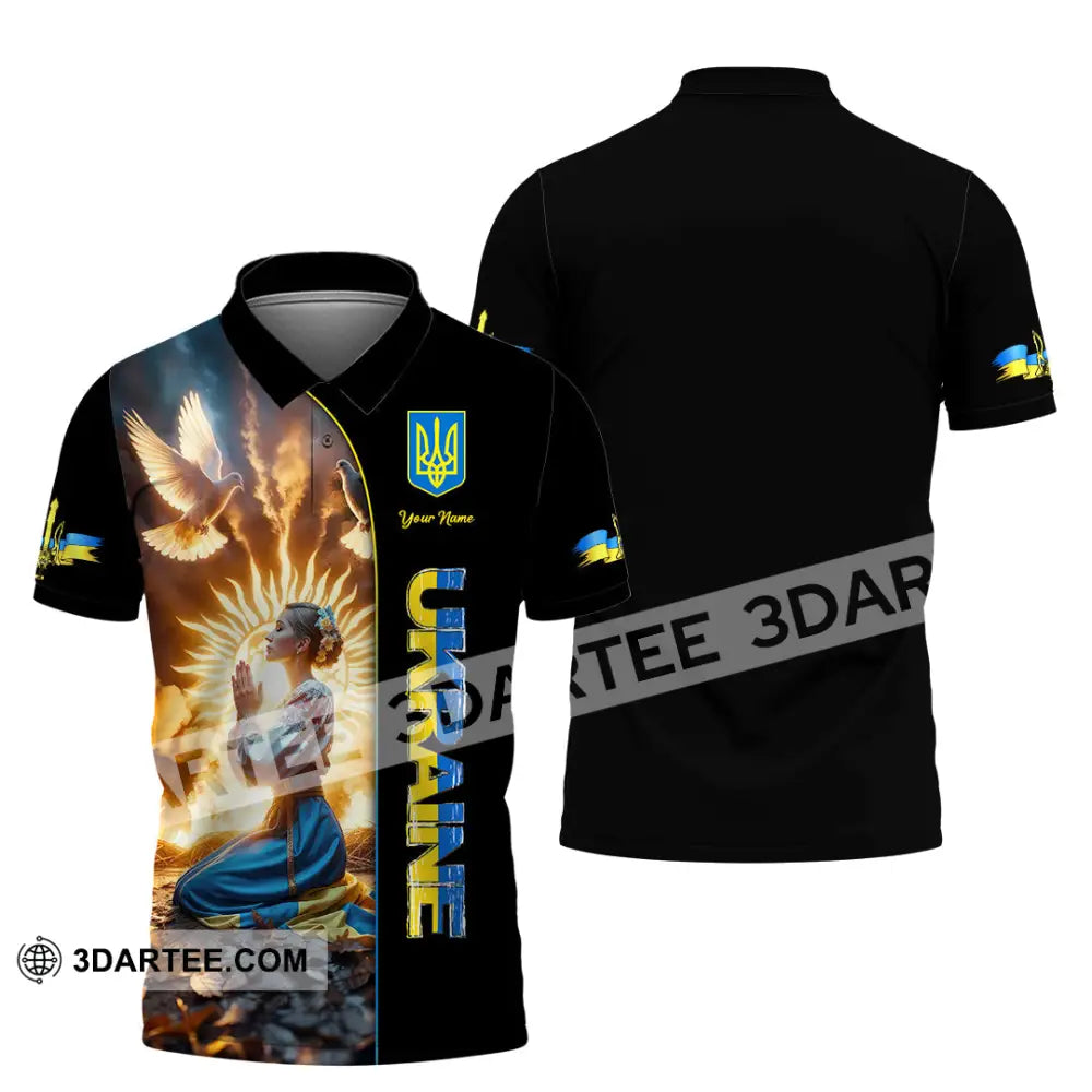 Unisex Shirt - Custom Text Shirt Ukraine Shirt Polo Shirt / S T-shirt