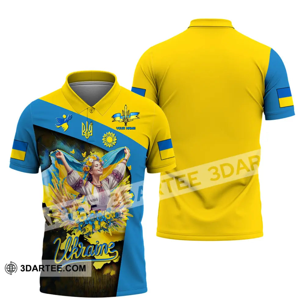 Unisex Shirt - Custom Text Shirt Ukraine Shirt Polo Shirt / S T-shirt