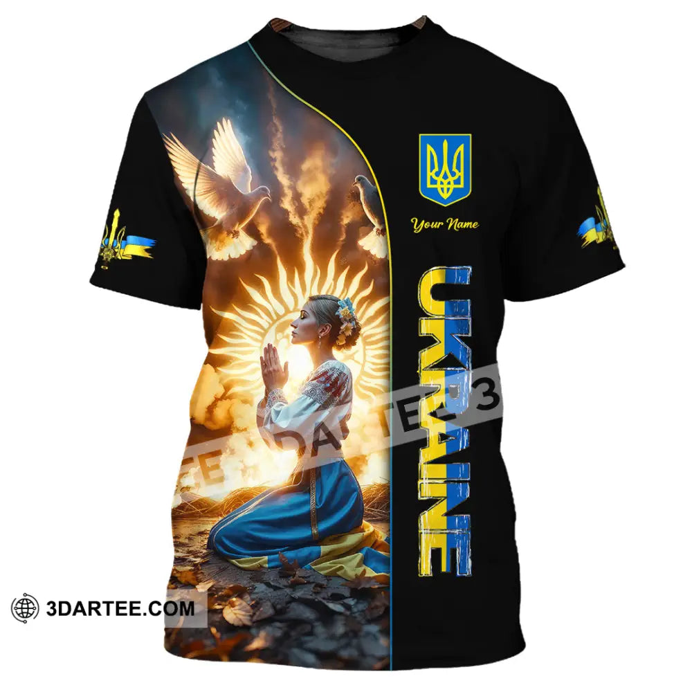 Unisex Shirt - Custom Text Shirt Ukraine Shirt T-Shirt / S T-shirt