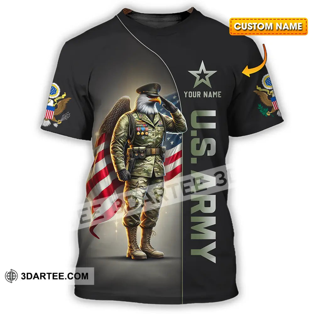 Unisex Shirt - Custom Text Us Army T-Shirt