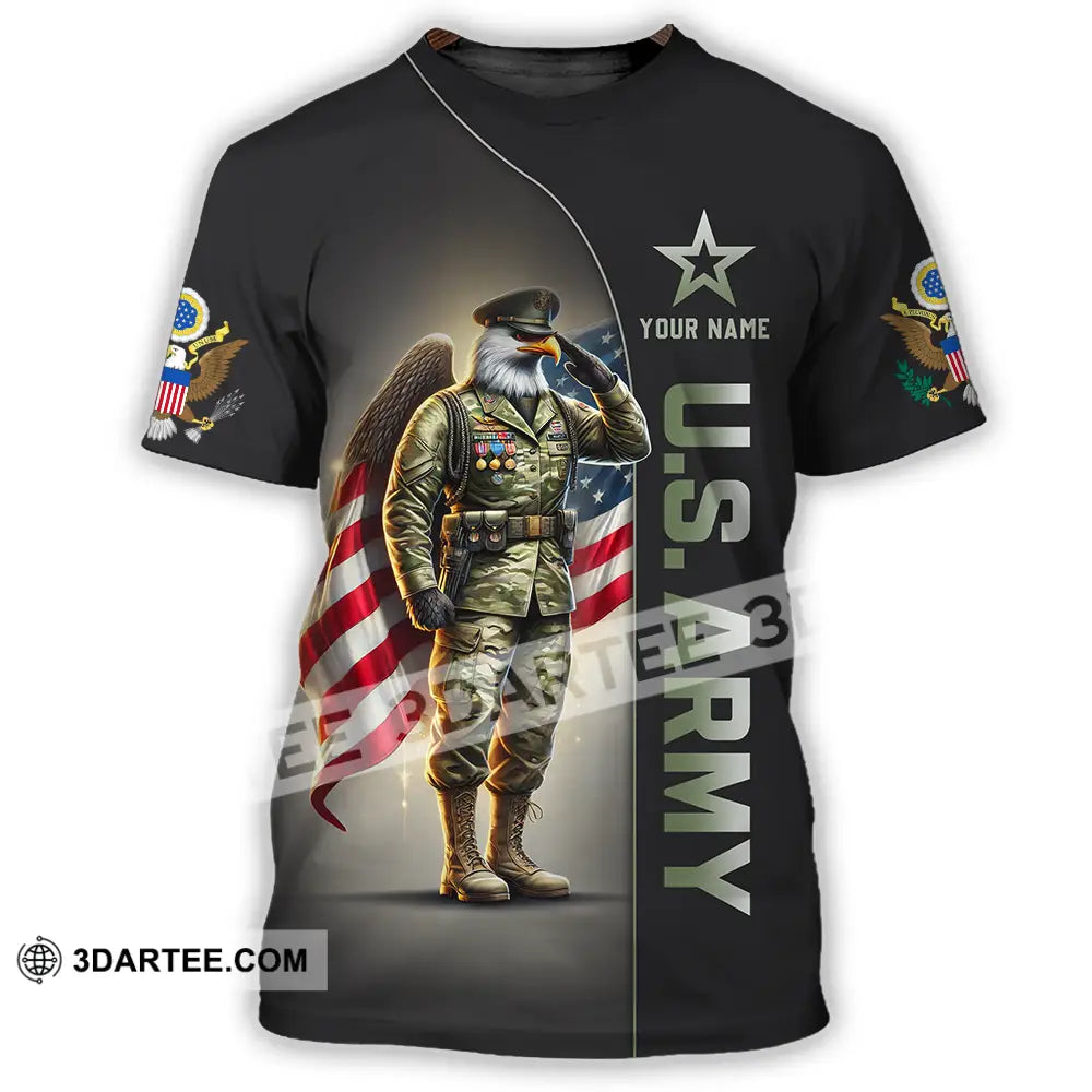 Unisex Shirt - Custom Text Us Army T-Shirt / S T-Shirt