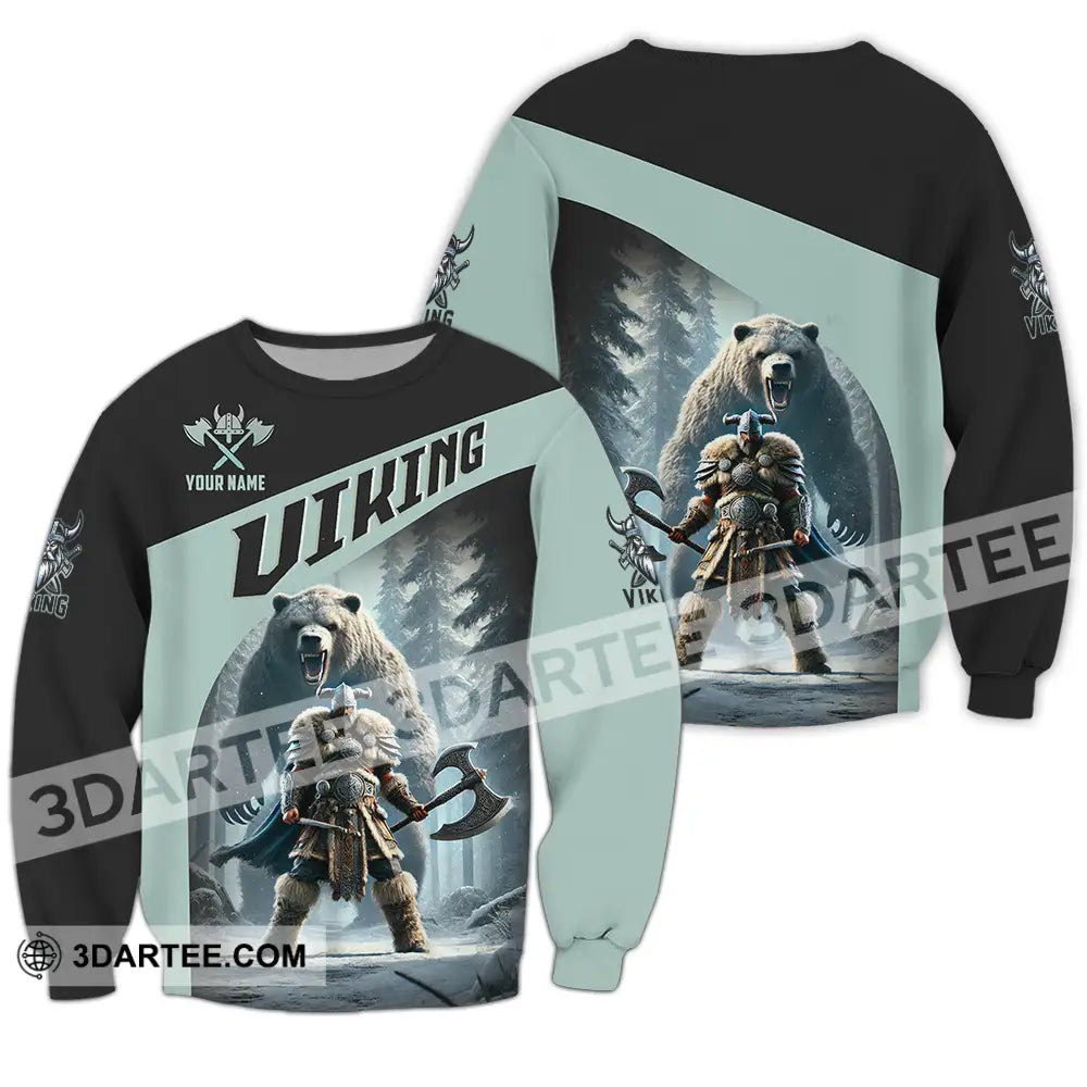 Unisex Shirt - Custom Text Viking Long Sleeve / S T-Shirt