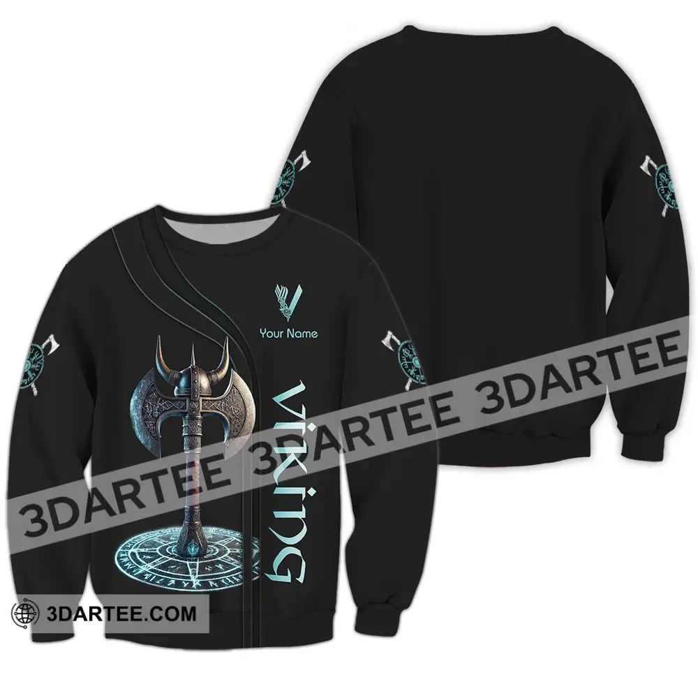 Unisex Shirt - Custom Text Viking Long Sleeve / S T-Shirt