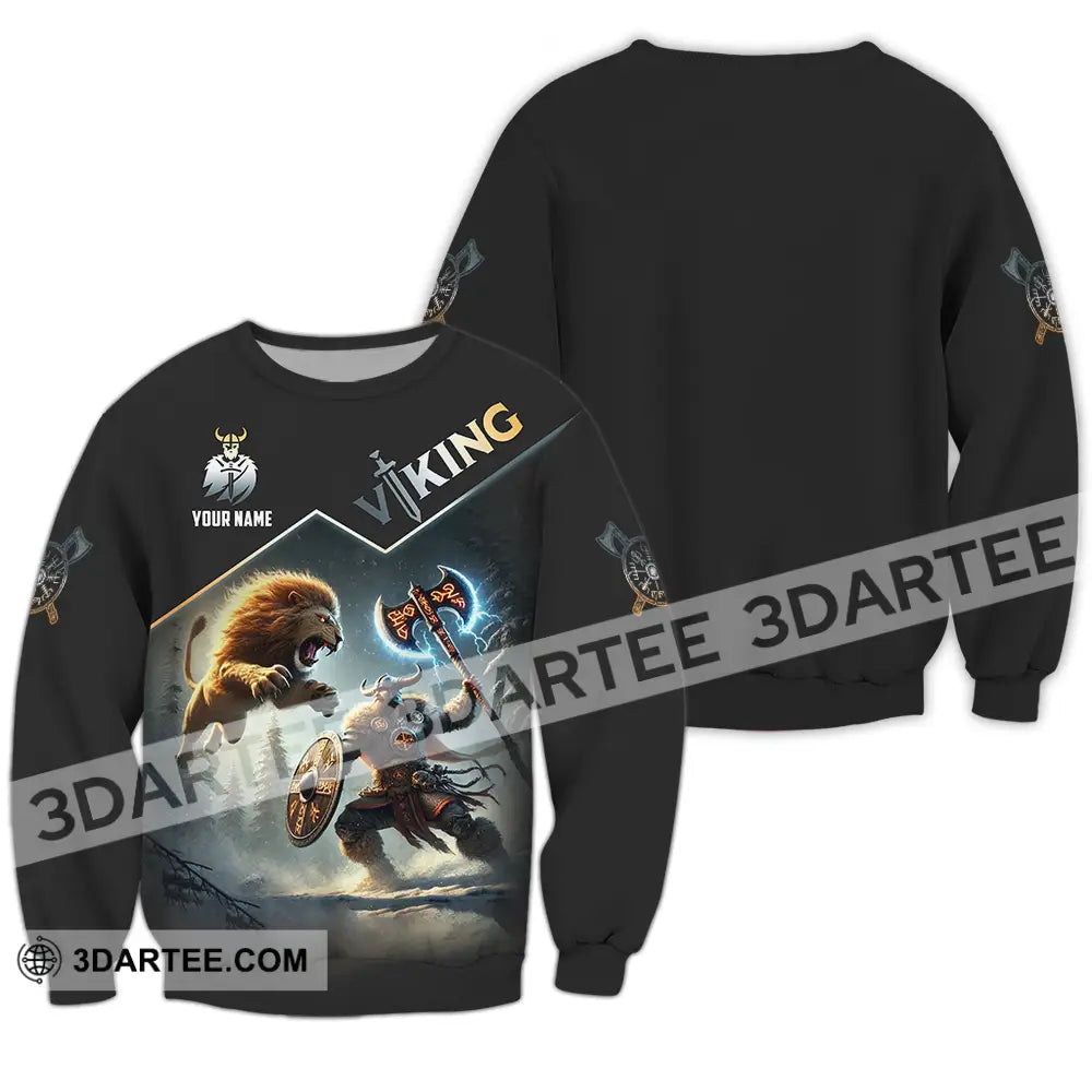 Unisex Shirt - Custom Text Viking Long Sleeve / S T-Shirt