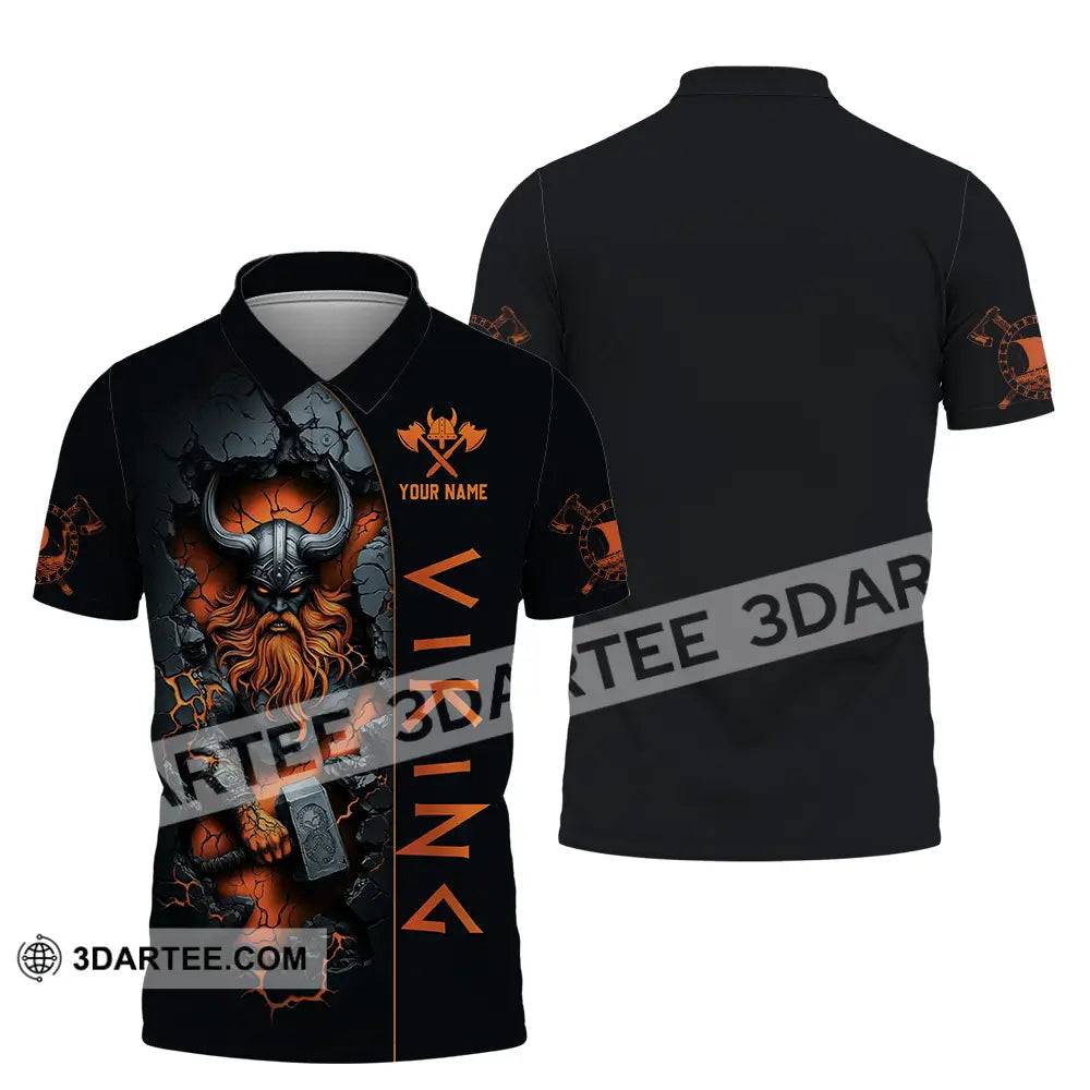 Unisex Shirt - Custom Text Viking Polo / S T-Shirt