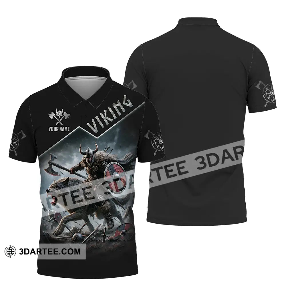 Unisex Shirt - Custom Text Viking Polo / S T-Shirt