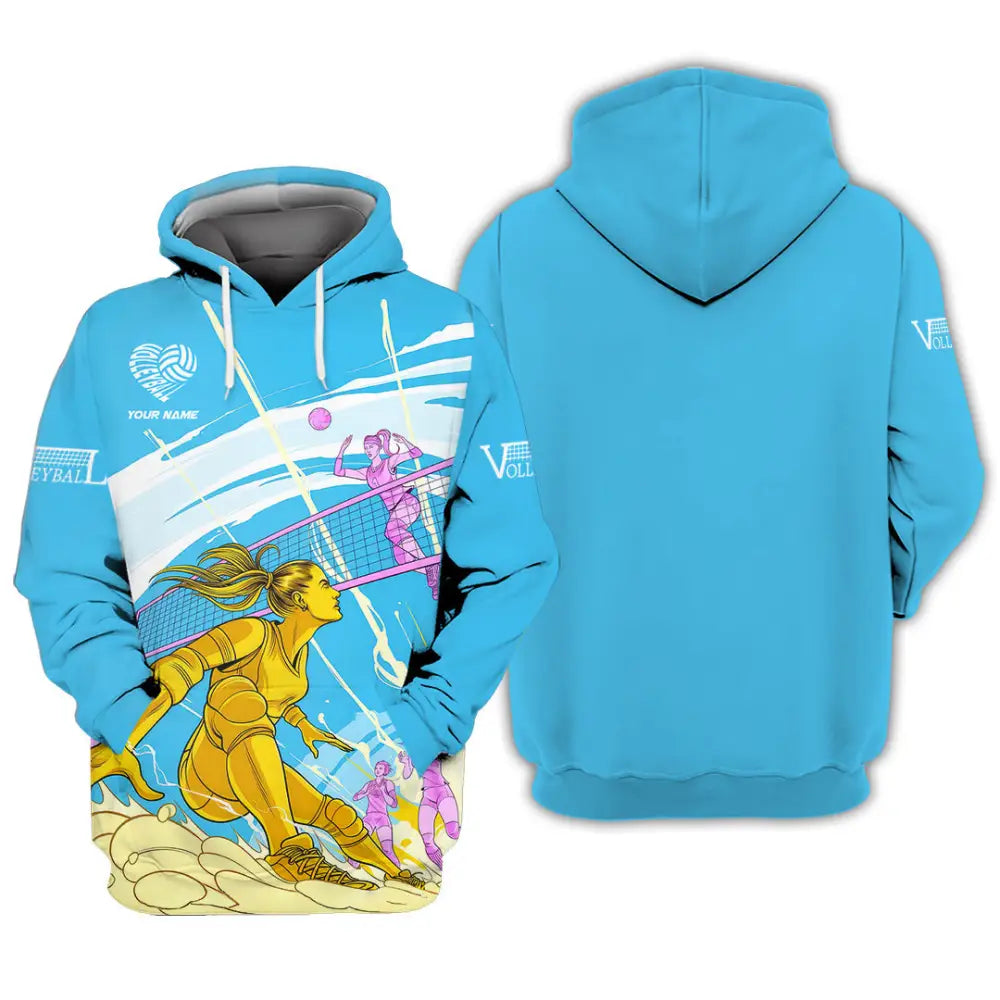 Unisex Shirt - Custom Text Shirt Volleyball Hoodie / S T-shirt