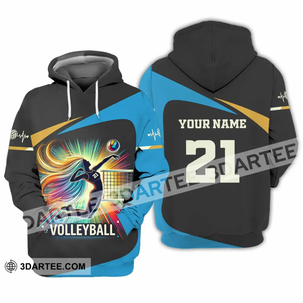 Unisex Shirt - Custom Text Shirt Volleyball Shirt Hoodie / S T-shirt