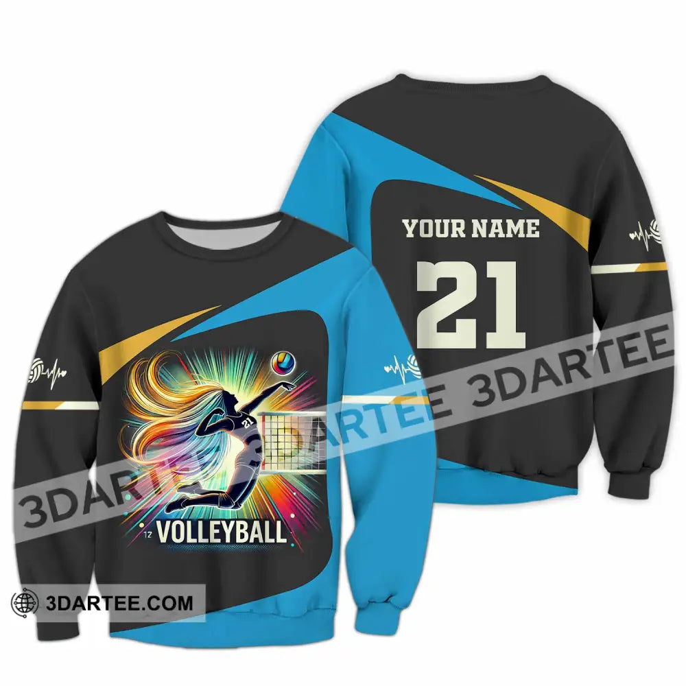 Unisex Shirt - Custom Text Shirt Volleyball Shirt Long Sleeve / S T-shirt