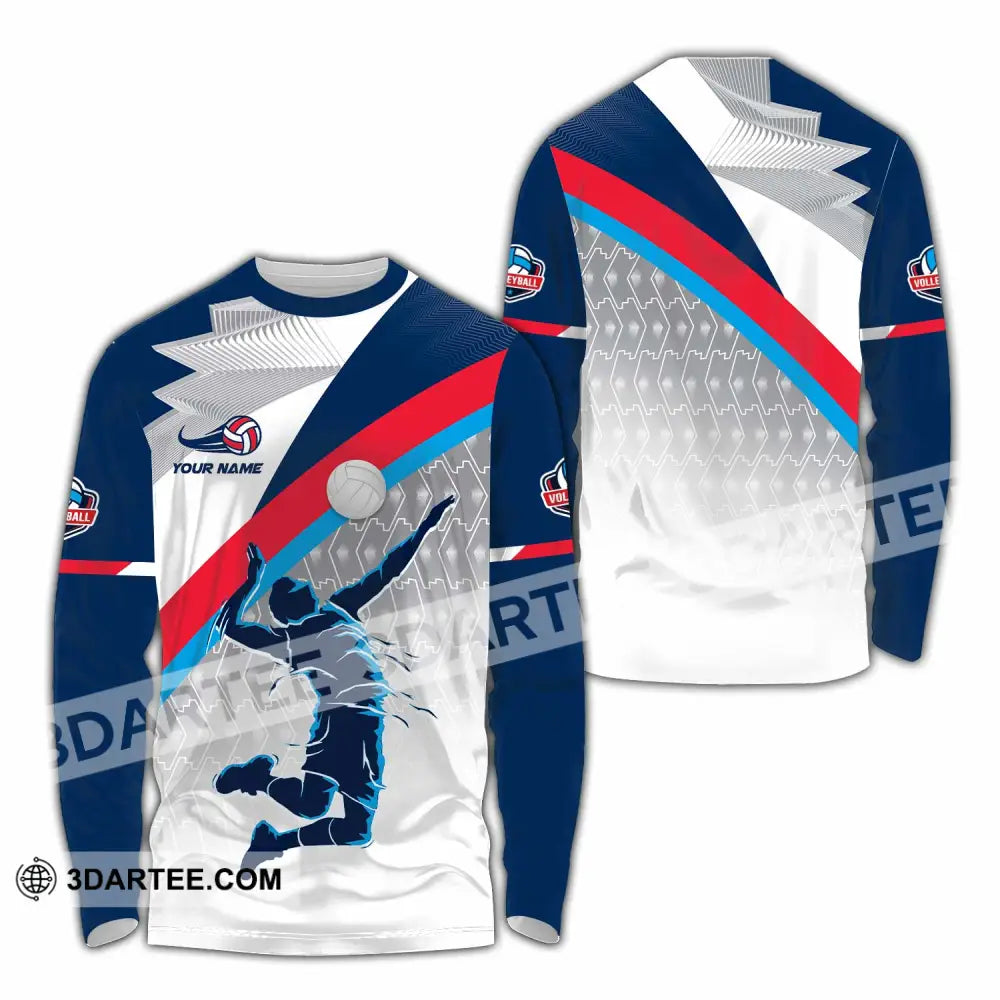 Unisex Shirt - Custom Text Shirt Volleyball Shirt Long Sleeve Shirt / S T-shirt